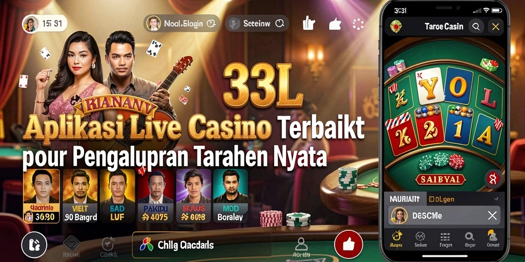 Tampilan gameplay Live Casino 33L dengan dealer langsung.
