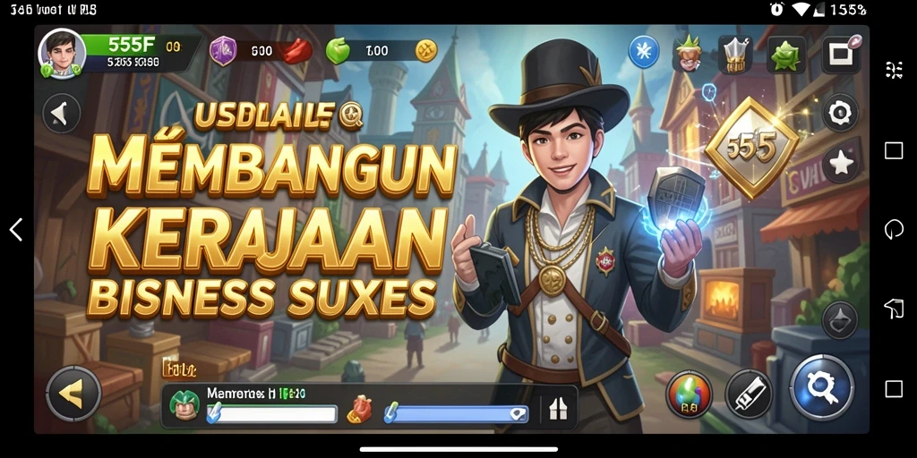Tampilan utama gameplay 555F yang memukau dan penuh tantangan.