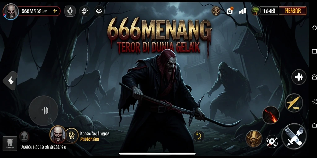 Screenshot gameplay 666MENANG dengan suasana horror yang menegangkan.