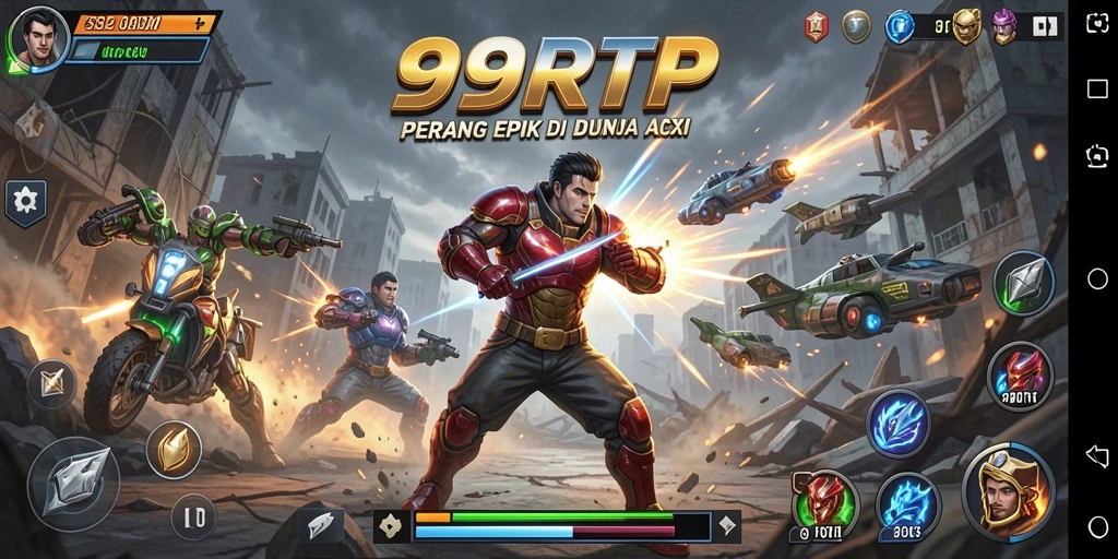 Tangkapan layar utama 99RTP menampilkan aksi pertarungan yang mendebarkan.