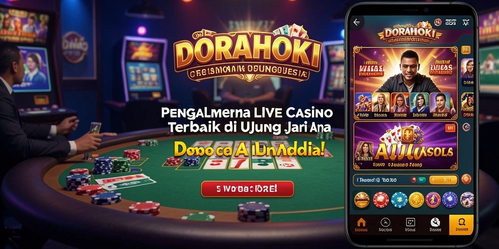 Tampilan gameplay Live Casino yang menarik di DORAHOKI.