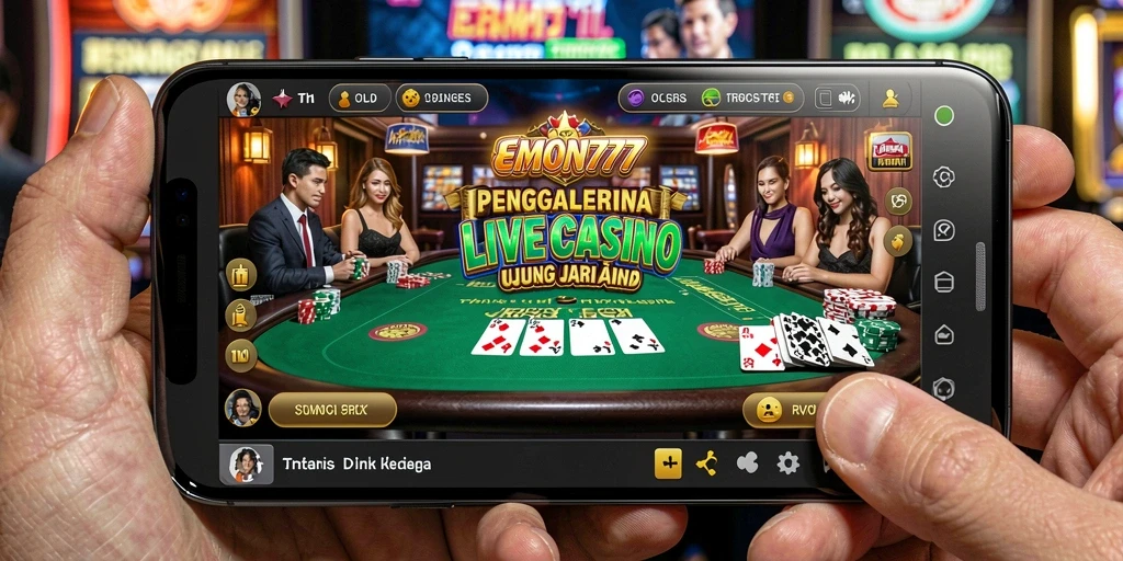 Tampilan menarik dari permainan Live Casino di EMON777.