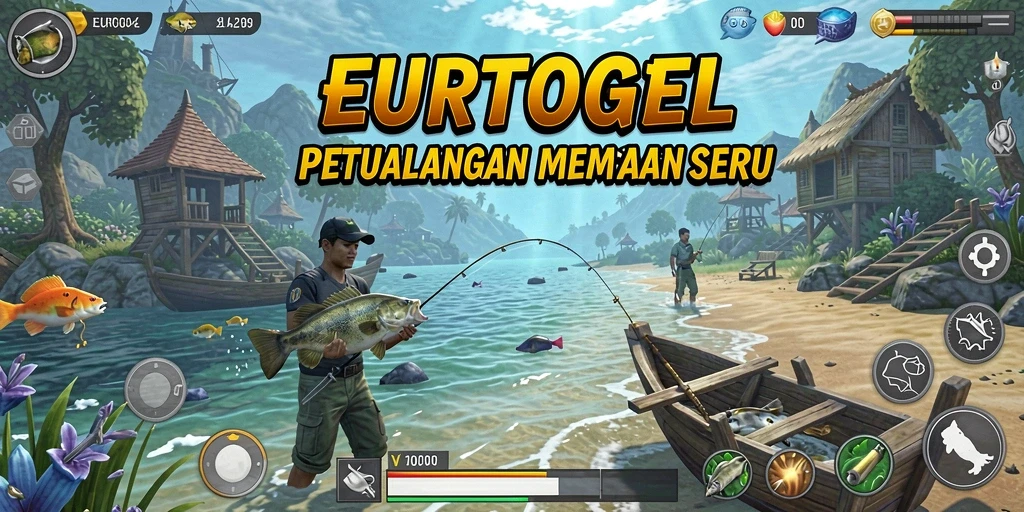 Screenshot gameplay EUROTOGEL yang menampilkan pengalaman memancing yang mendebarkan.