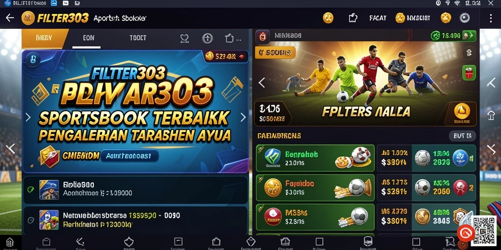 Tangkapan layar FILTER303 menampilkan antarmuka taruhan olahraga yang interaktif.