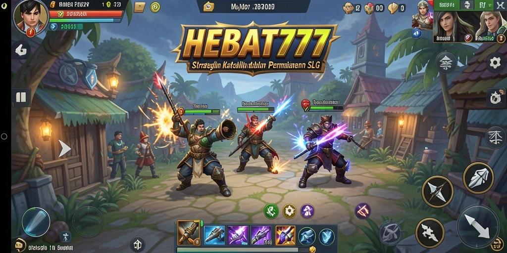 Tampilan gameplay HEBAT777 yang menarik dengan strategi pertempuran yang mendalam.