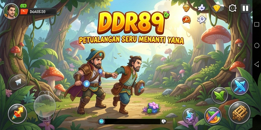 Tampilan gameplay <strong>IDR89</strong> menampilkan petualangan seru dan tantangan mendebarkan.