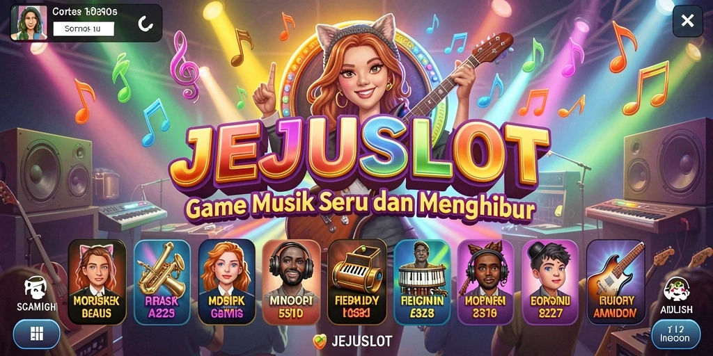 Tampilan gameplay JEJUSLOT yang penuh warna dan dinamis.