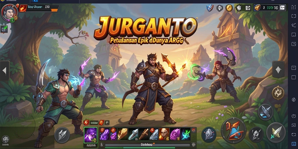 Screenshot menarik dari gameplay ARPG JURAGANTOTO yang penuh aksi.