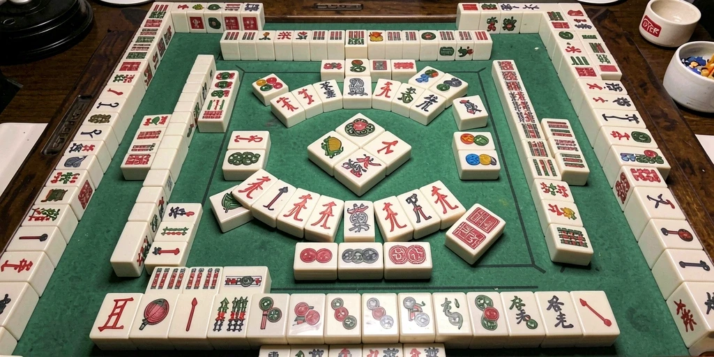 Screenshot gameplay KM789 menunjukkan keseruan mencocokkan ubin Mahjong.