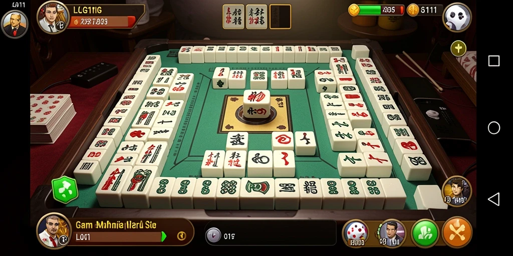 Tampilan gameplay menantang dengan batu Mahjong berwarna-warni.