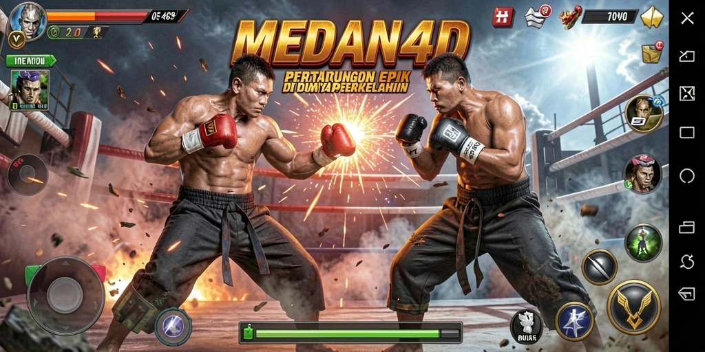 Screenshot gameplay MEDAN4D yang menunjukkan aksi pertarungan seru.