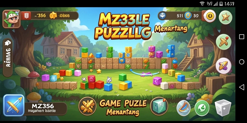 Tampilan gameplay menarik dari MZ356 dengan berbagai level puzzle.