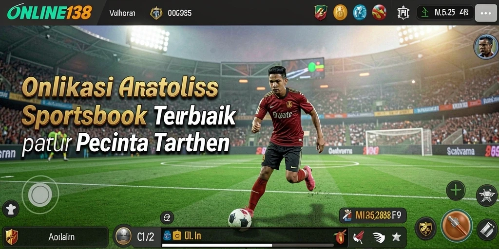 Tampilan antarmuka menyenangkan yang mendukung gameplay Sportsbook.