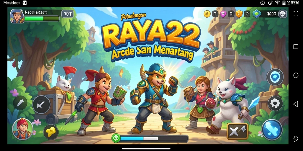 Tampilan gameplay RAYA22 yang penuh aksi dan tantangan menarik.