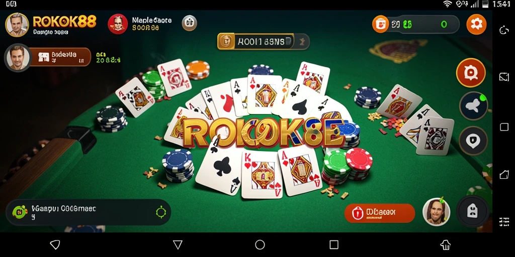 Screenshot gameplay ROKOK88 saat bermain Gaple yang seru.