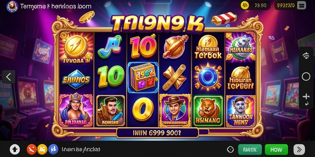 Tampilan gameplay slot T9999 yang menampilkan keseruan putaran dan kemenangan.