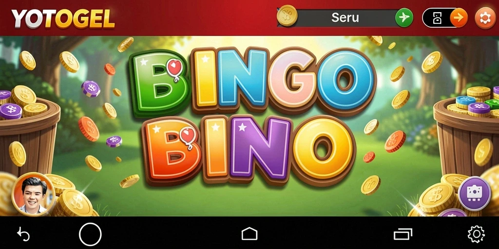 Screenshot gameplay YOTOGEL menunjukkan kegembiraan permainan Bingo yang interaktif.